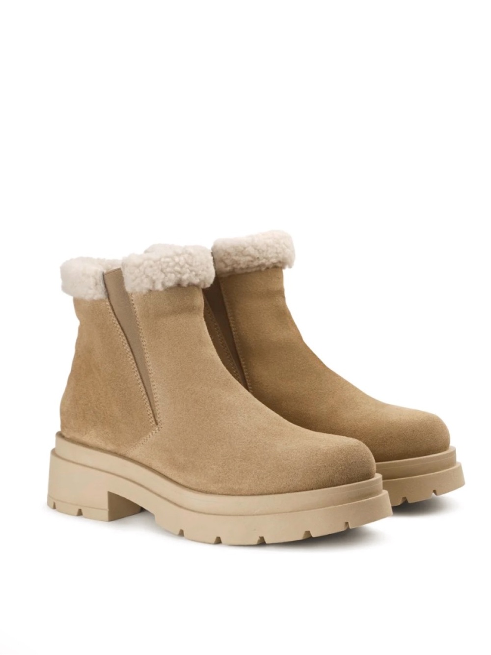 Italaeu Waterproof Felline Taupe Booties Size 39 NEW in Box Made in Italy